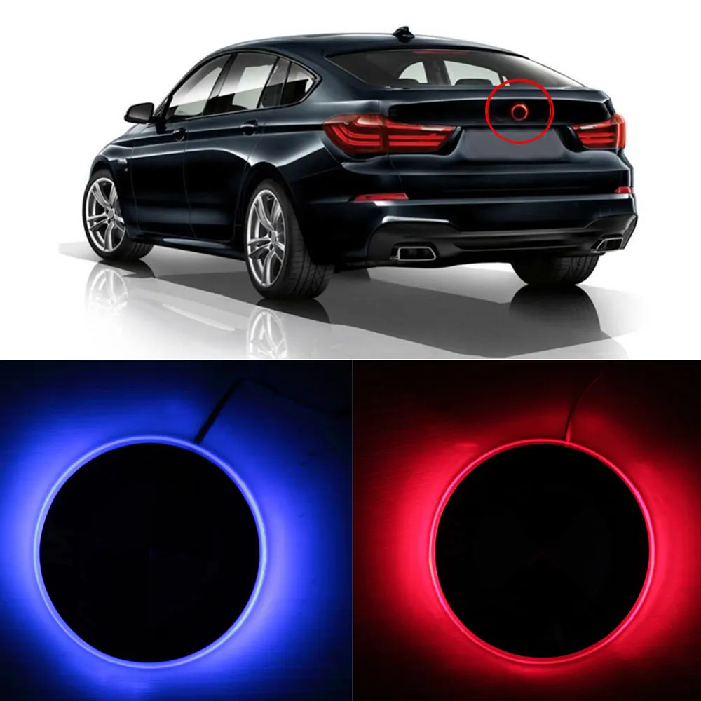 Tech Accessories For Car - Red 82mm Badge Background LED Light