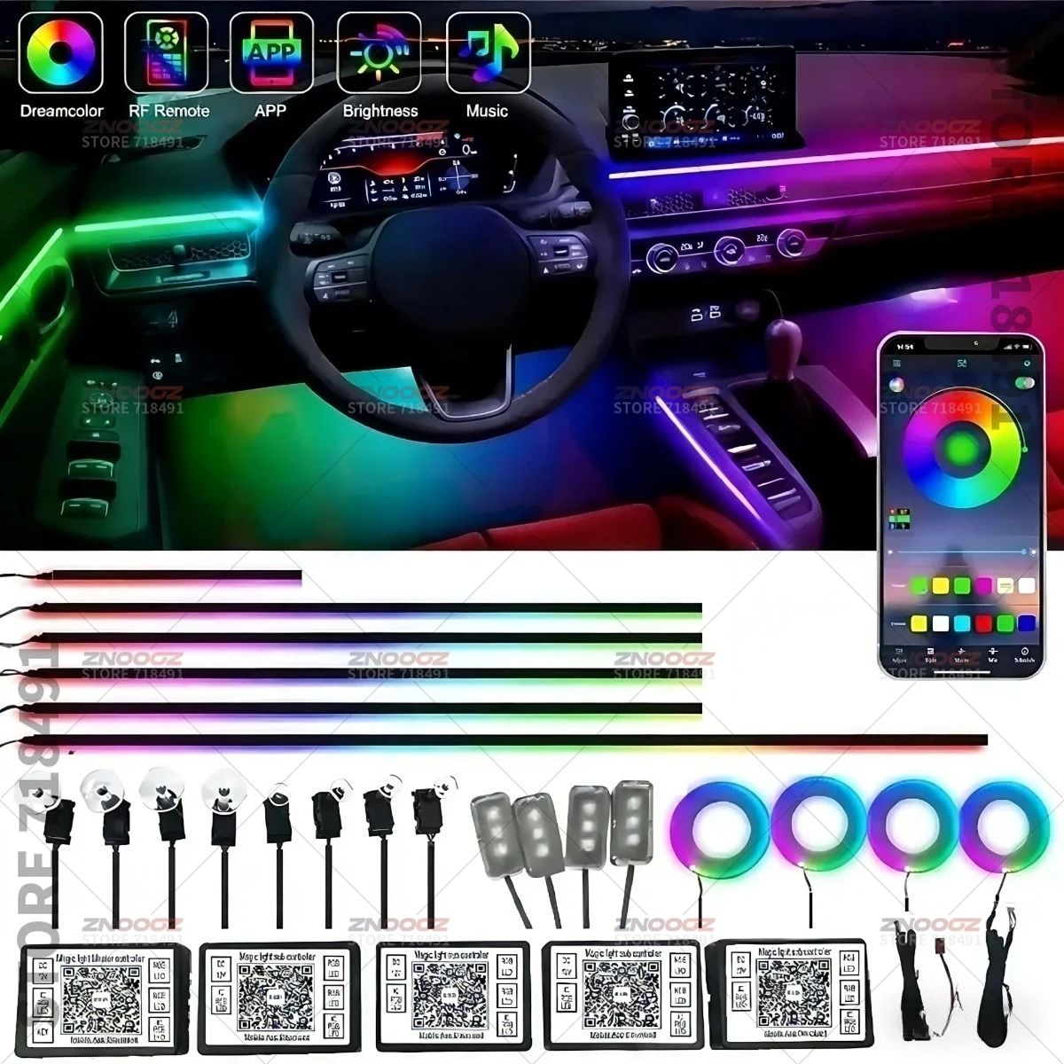 22in1 RGB Car Interior Acrylic - Tech Accessories Renault review and price